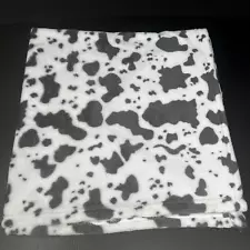 Parents Choice Walmart Black White Cow Print Baby Blanket 30 x 30 Silky Fleece