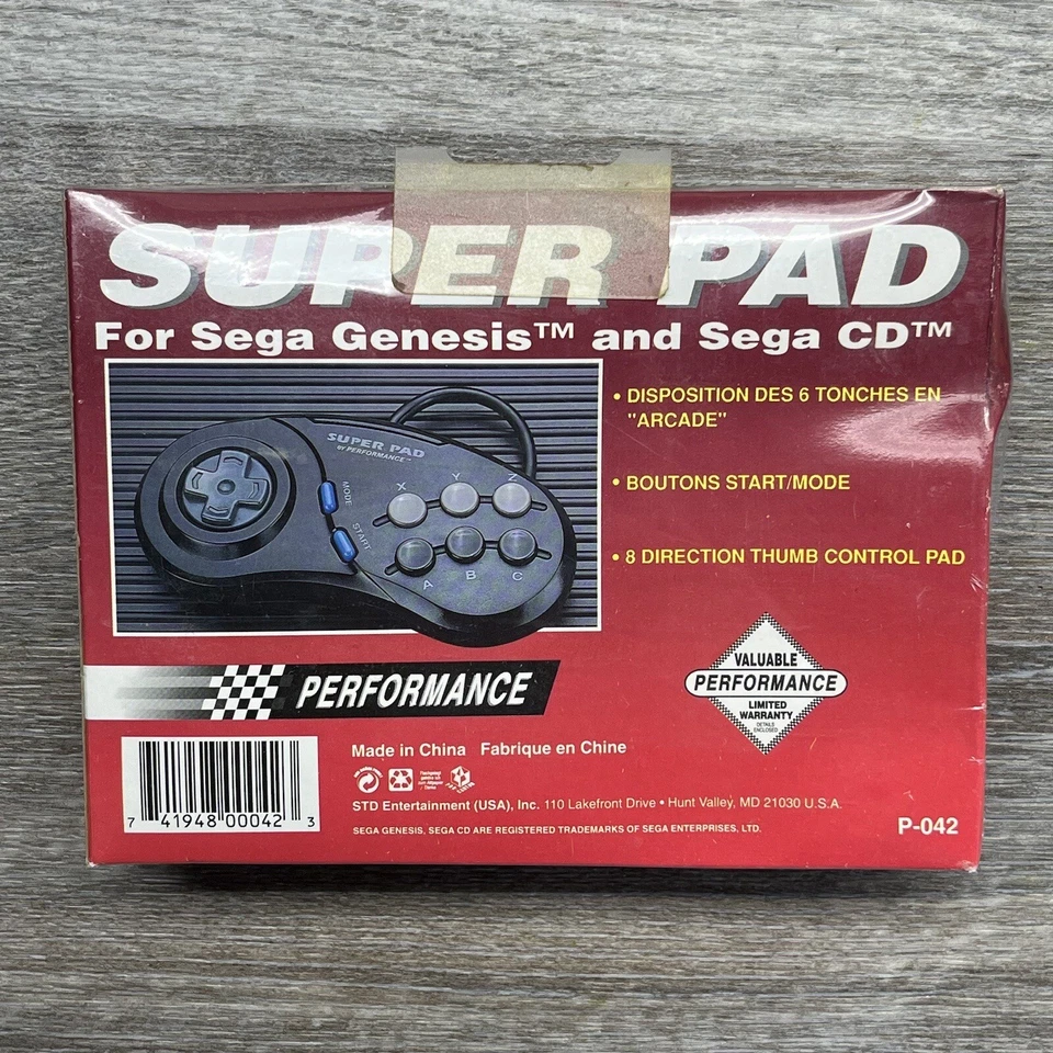 NEW Controller Gamepad for Sega Genesis and Sega CD Interact 6 Button Super Pad - Image 2 of 4