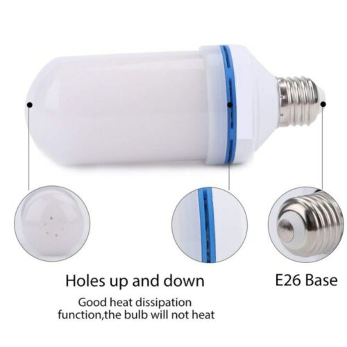 4Pack E26 LED Flame Effect Fire Light Bulb 4 Modes Flickering Fire Holiday Party - Picture 3 of 12