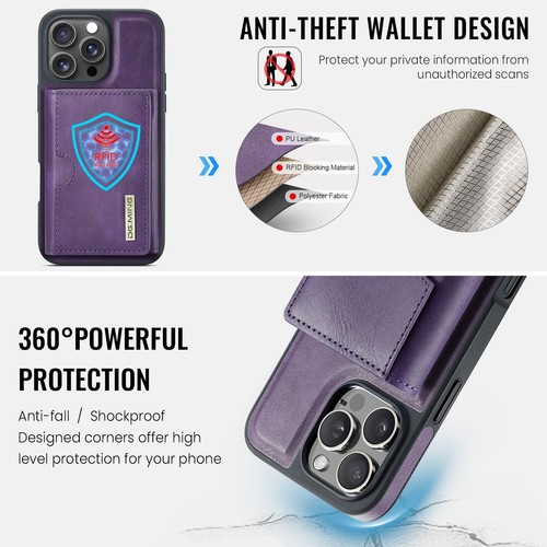 Funda tipo billetera de cuero magnética con ranura para tarjeta para iPhone 16 15 Pro Max 14 13 12 - Imagen 96 de 96