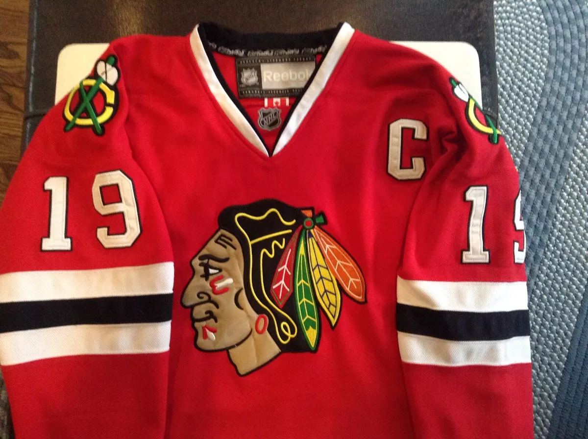 Mens Chicago Blackhawks Jonathan Towes #19 Jersey Player Shirt, L~MINT -  clothing & accessories - by owner - apparel