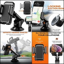 360 Base Para Poner Sujetar El Telefono En Carro Soporte Celular Movil GPS Coche