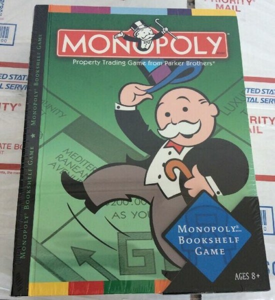 Monopoly Bookshelf Edition Board Game 2006 Hasbro Factory for sale