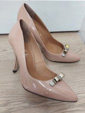 Ravel Shoes Heels Nude Patent Stilettos Bow UK 3 New court