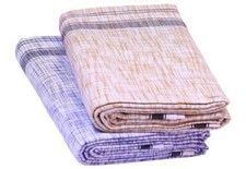 Cotton Men's Single Dhoti - 2.0 mtr  Lavender  Sandal, Pack of 2 