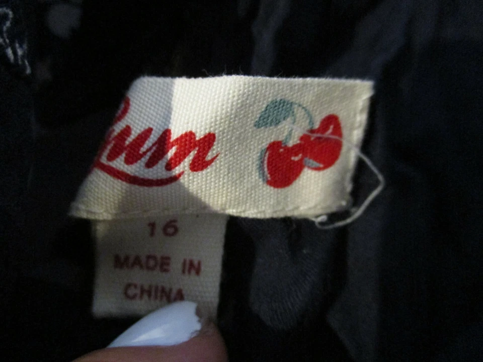 Gum girls maxi dress blue cream cat star print 16 pleated sleevess - image 2 of 4