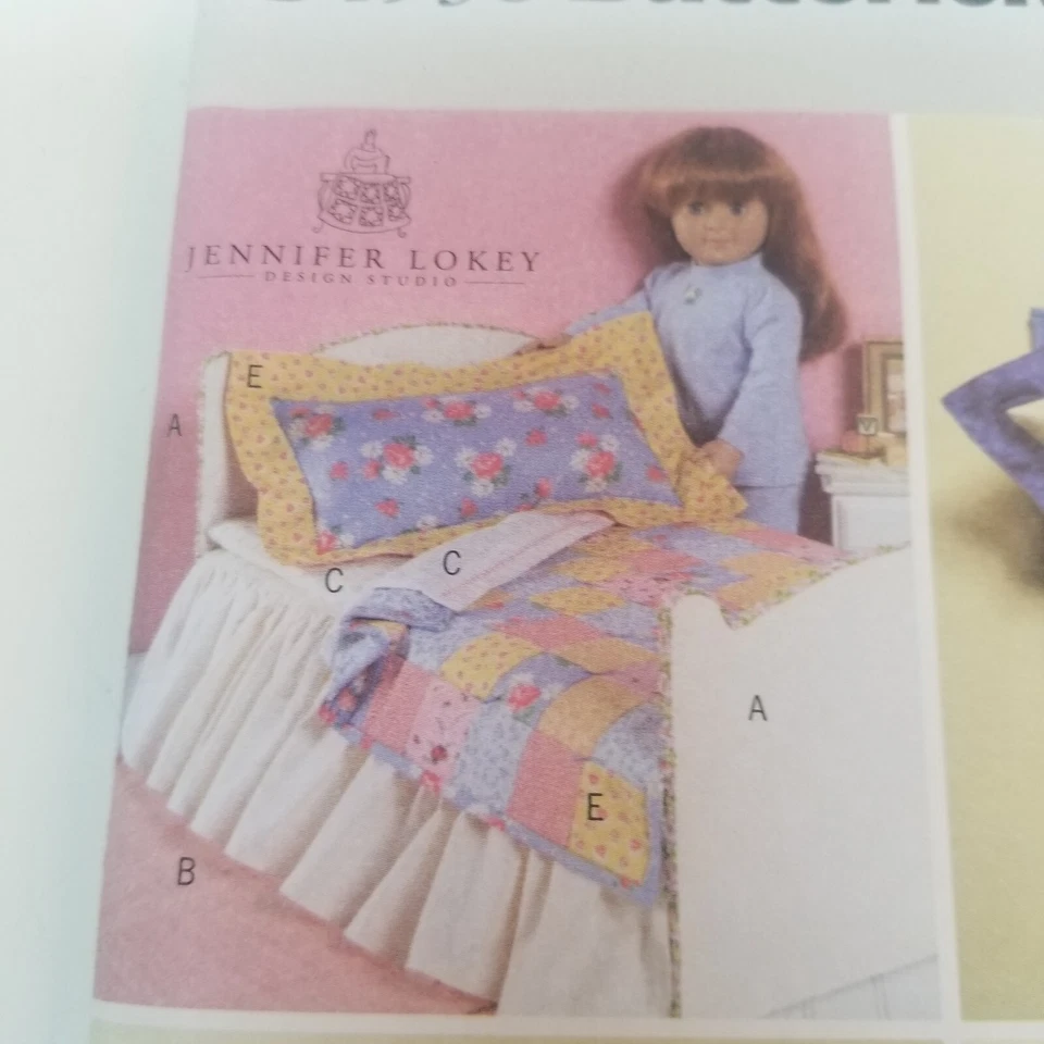 18" Doll Bed and Quilts Sewing Pattern Butterick 4538 Jennifer Lokey Design - Image 2 of 4