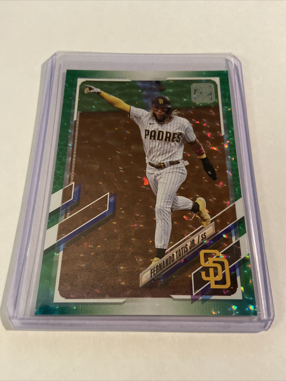 2021 Topps Series 1 Fernando Tatis Jr Green Sparkle / 499