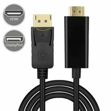 Display Port DP to HDMI Cable Adapter Converter Audio Video PC HDTV 1080P 60Hz