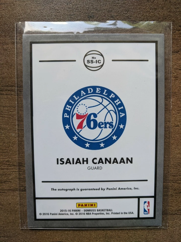 Isaiah Canaan 2015-16 NBA Panini Donruss Basketball Autograph Card - Image 2 of 2