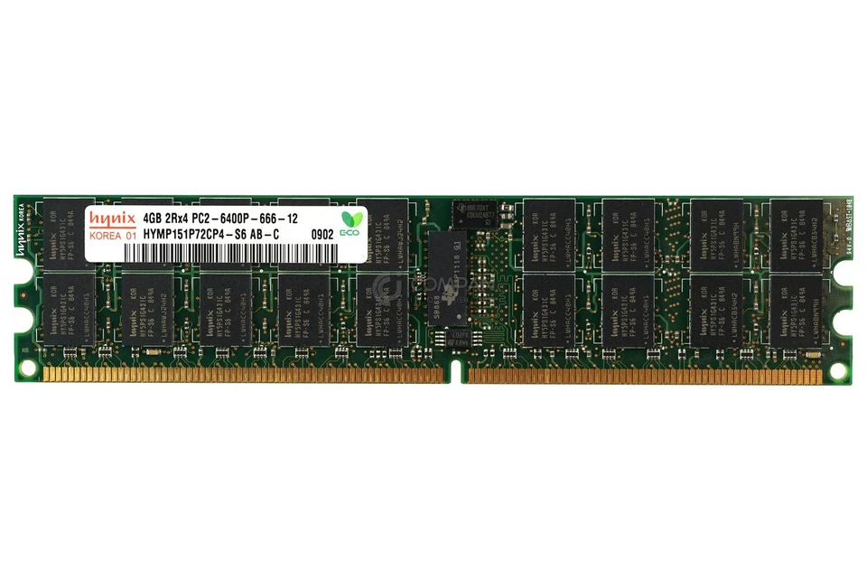HYMP151P72CP4-S6 HYNIX DDR2 MEMORY 4GB 800 MHz 2RX4 PC2-6400P - Image 2 of 4