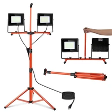 26000 Lumen Led Work Light with Tripod Stand 200W IP65 Waterproof Adjustable ...