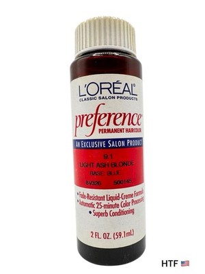 Loreal Preference 9.1 Light Ash Blonde Base Blue 2 Fl Oz