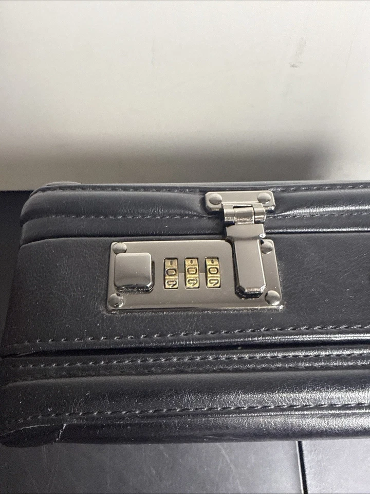 Maletín rígido de cuero negro Samsonite para computadora 17" excelente estado* Foto 4 de 4