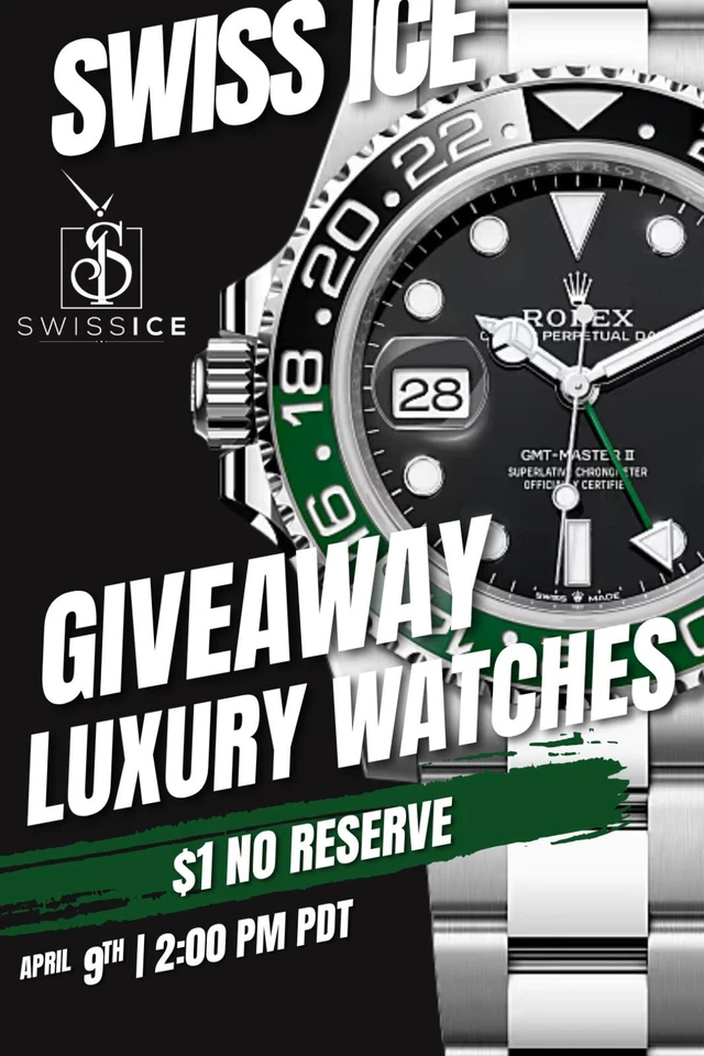 Join Now‼️ 💸 $1 LIVE WATCH AUCTION! 🔥 Rolex, Omega, Breitling NO RESERVE