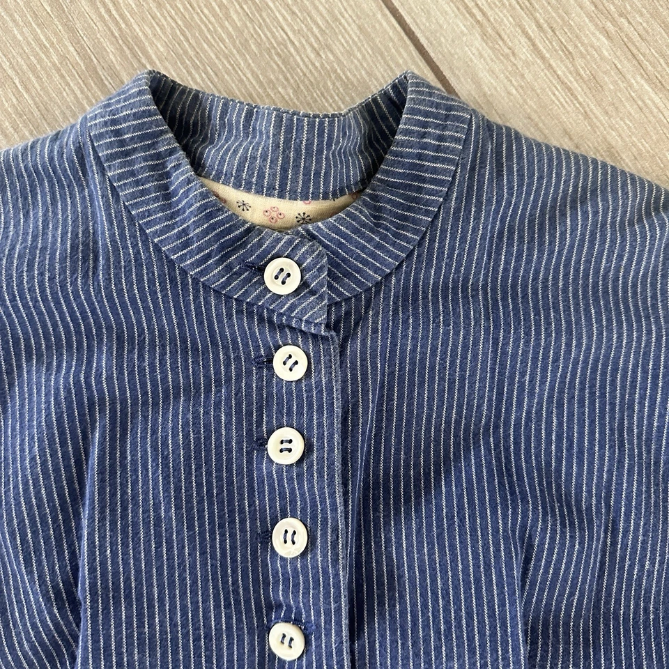 Винтажный Neiman Marcus джинсовой ткани Midi полоски платье размер 36 женщин прерии - Изображение 3 из 4