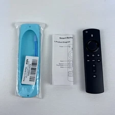 Voice Remote Control Amazon Alexa 4K Black Fire Stick Smart TV Brand New W/ Skin