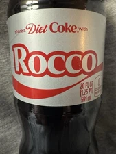 Share a Coke with   Rocco   2025 Personalized Gift Coca~Cola Bottle 20oz Diet