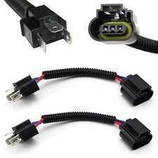 One Pair 9003 H4 Male to H13 9008 Female Converter Adapter Socket Wiring