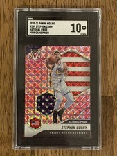 Stephen Curry 2020 Panini Mosaic National Pride Camo Pink SP USA #249 SGC 10 💎