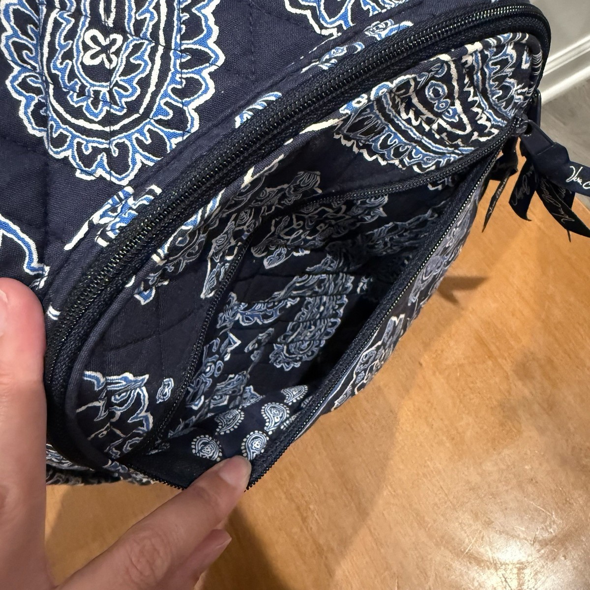 Vera Bradley Blue Bandana Womens Campus Backpack Paisley  display picture 3