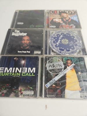 6 Hip Hop Cds Dr Dre, Snoop Dogg Chingy Eminem Akon