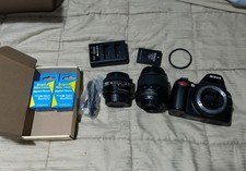Nikon D40 Digital SLR Camera With Two Lenses, Lense Filter, Battery And Charger