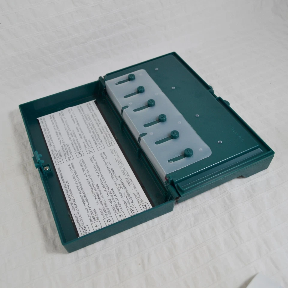 Travel Scrabble Board Game Clip In Tiles Mattel Hard Plastic Case Complete - Image 4 of 4