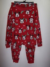 Disney Mickey Mouse Velour Christmas Pajama Set - Size M 8-10 