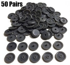 Seatbelt Stopper Kit Snap-on Seat Belt Button Buckle Clip Stop Universal 50 Pair