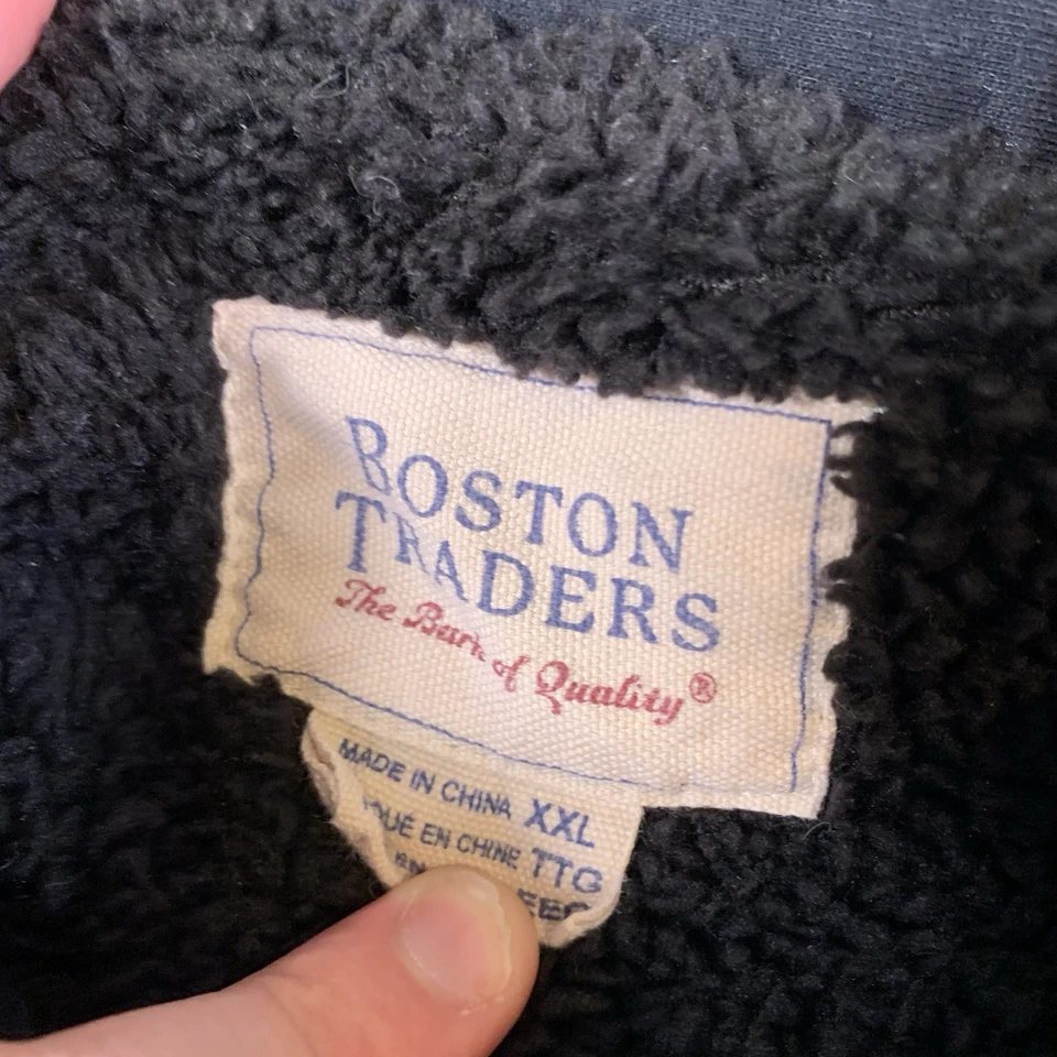 Boston Traders Flannel Jacket Shacket Mens 2XL Sherpa Lined Green Plaid Workwear - Image 3 of 4