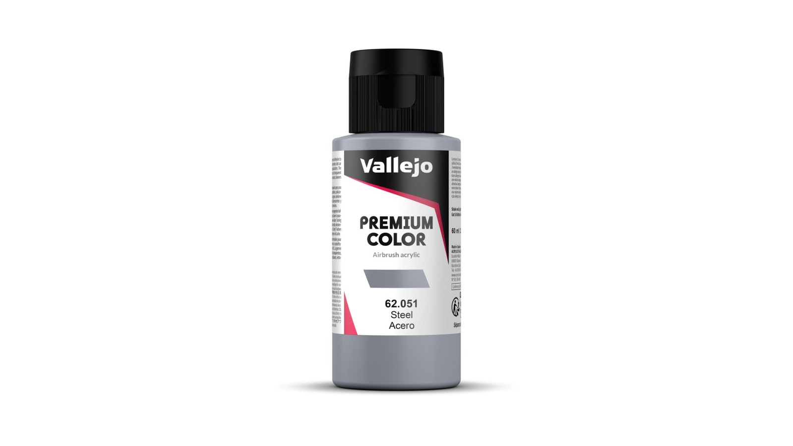 VAL62051 - AV Vallejo Premium Color - 60ml - Steel