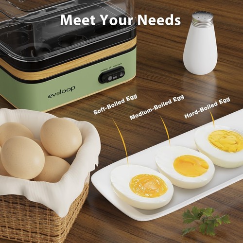 Cooker Electric 6 Eggs Capacity Soft Medium Hard Boiled Poacher Omelet Maker Egg - Picture 2 of 8