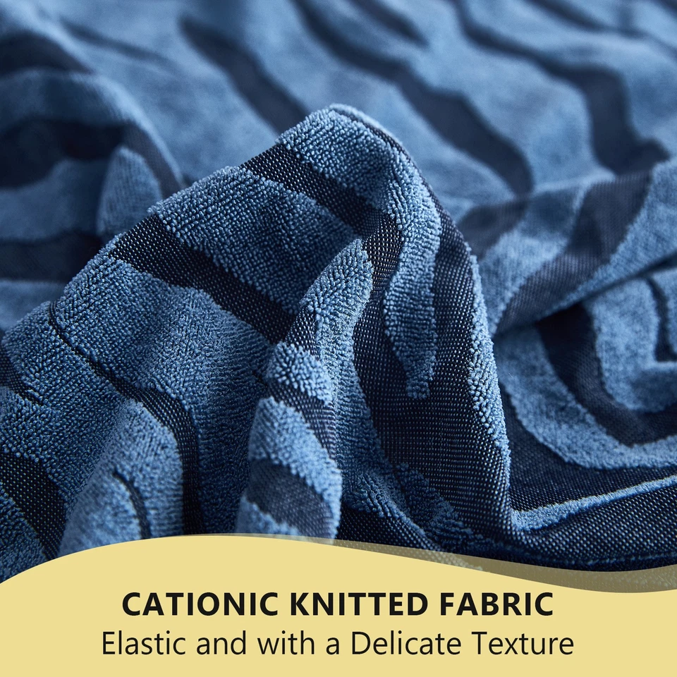 Funda de sofá de jacquard elástica con falda de 1/2/3/4 plazas elegante funda para sofá Foto 3 de 4