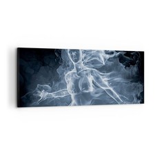 Quadro su Tela 100x40cm Ragazza fumo nebbia arte Stampe Immagini Quadri Murale
