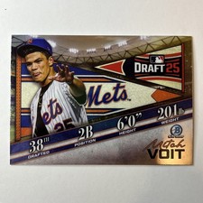 Mitch Voit 2025 Bowman Baseball Draft Night New York Mets