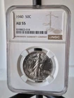 1940 Walking Liberty Half Dollar NGC AU 55