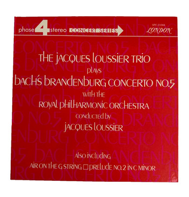 JACQUES LOUSSIER TRIO Plays Bach's Brandenburg Concerto No.5 NM LP SPC21044