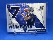 2022 Zenith Football Malik Willis Behind the Numbers Prizm RC #BN-MW Titans