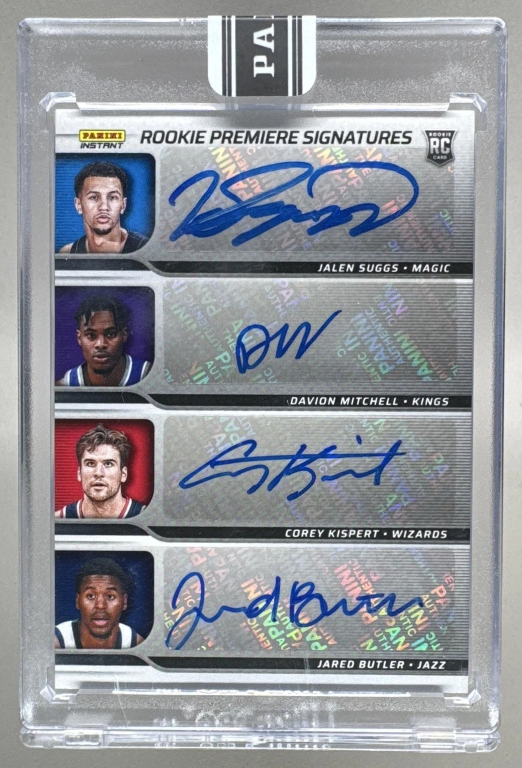Suggs Mitchell Kispert Butler 2021 Panini Instant #RPS12 Auto /10