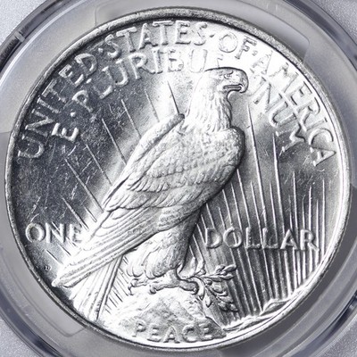 BU 1927-D Peace Silver Dollar PCGS MS62 Semi-Key Date Tough In