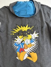 NEW Disney Parks Donald Duck Hoodie Zipper Sweatshirt Fleece Lined Small Adult