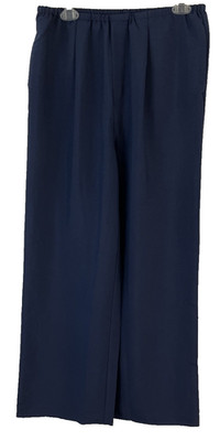 Studio Park + Amy Stran Wide Leg Pleat Pants Sz S Navy Blue A620517 Women CBC21