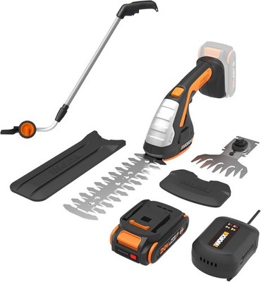  2 in 1 Cordless Hedge Trimmer, 20V 4'' Grass Shear & 8'' Shrub Trimmer, Weighs On