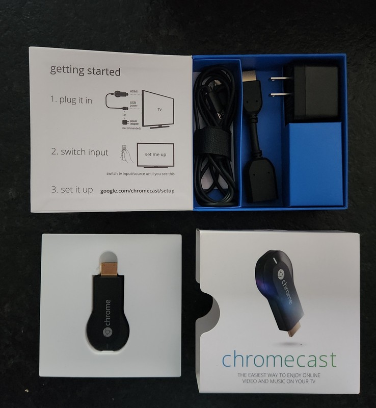 Google Chromecast 1st Gen H2G2-42 HDMI Streaming Media Player In Box