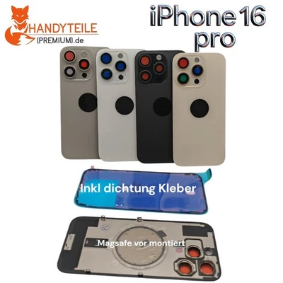 HANDY TEILE PREMIUM Akkudeckel Für iPhone 16 Pro Komplett Backcover Rückseite Top Alle Farben