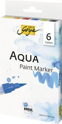 Kreul Solo Goya Aqua Paint Marker 6er Set  Aquarellstifte Aquarell