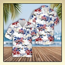Allegiant Air Boeing 757 204 4Th Of July Hawaiian Shirt For Men