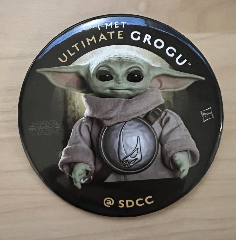 SDCC 2026 - Hasbro - Star Wars - I MET ULTIMATE GROGU Promo Button Badge Pin