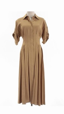 B11 Veronica Beard NWT Adavi Pleated Button-Front Dress Size 16 US